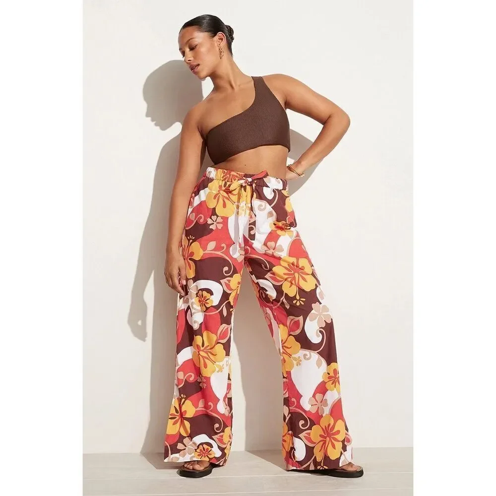 Faithfull the Brand Celvia Pant Ulani Floral Print Wide Leg Pull on S NWT Sale - Picture 5 of 16